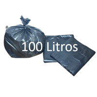 Saco de Lixo Preto de 100 Litros