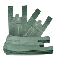 sacola plástica reciclada verde