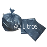 Saco de Lixo Preto de 40 Litros