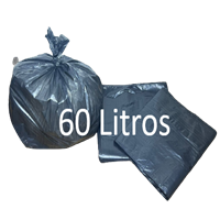 Saco de Lixo Preto de 60 Litros